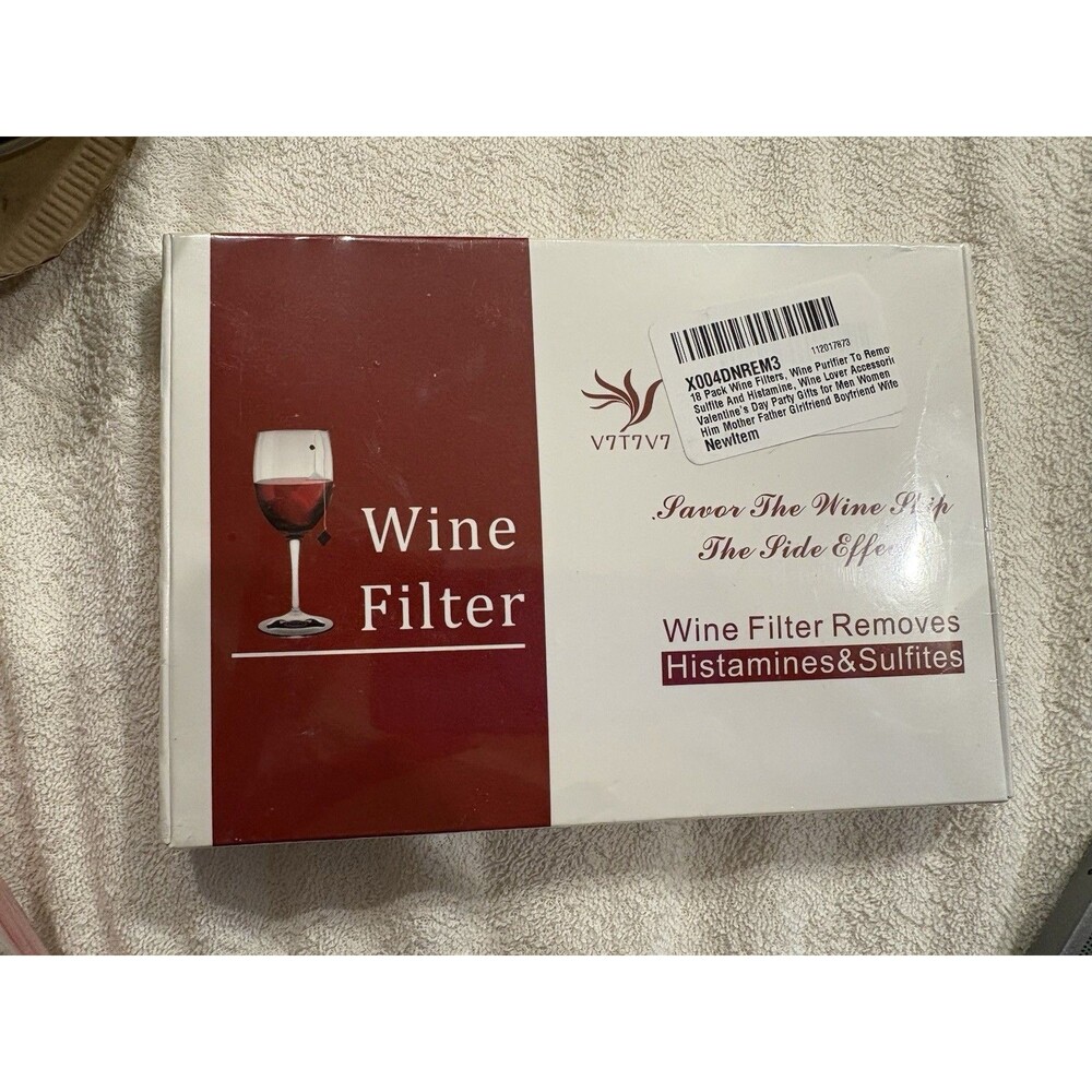 NEW V7T7V7 18 pack wine Filter Packets- Removes Histamines and Sulfites